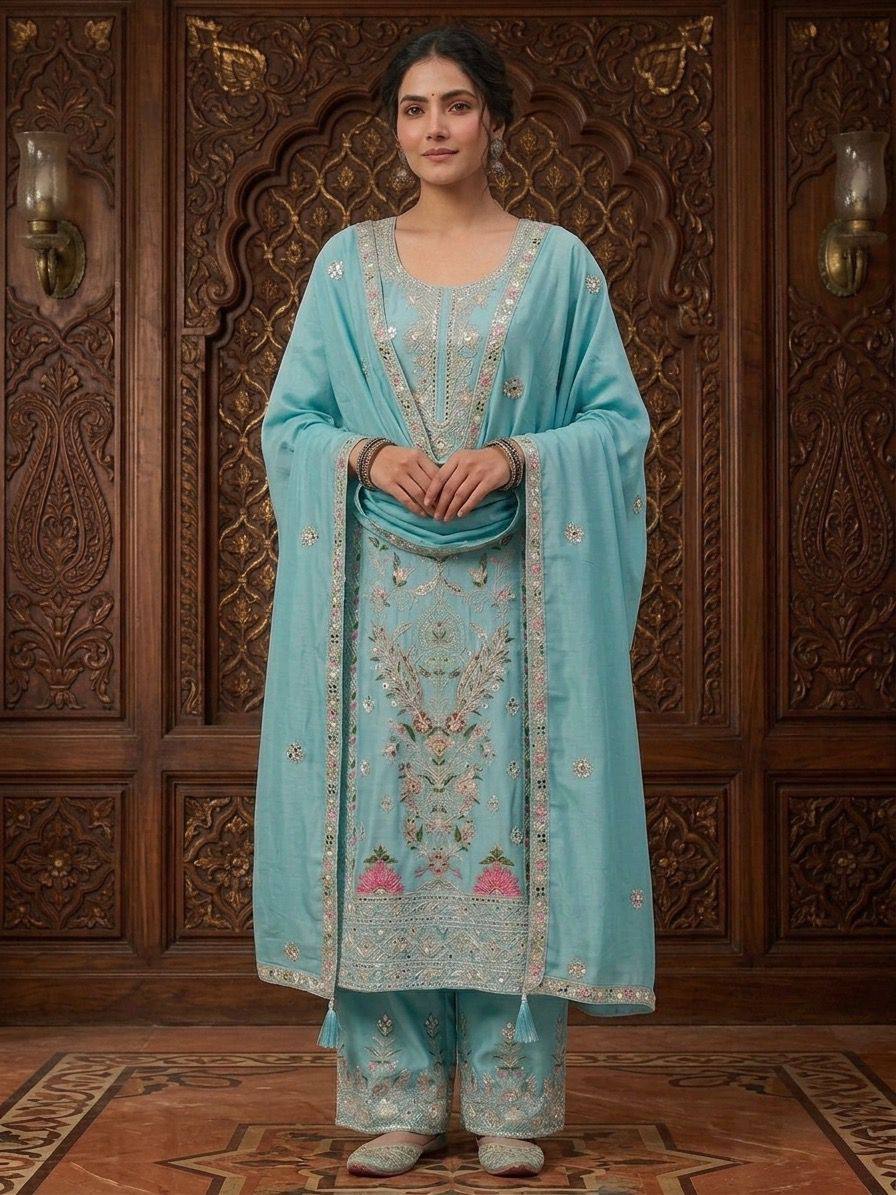 Regal Scarlet Heritage Kurta Set